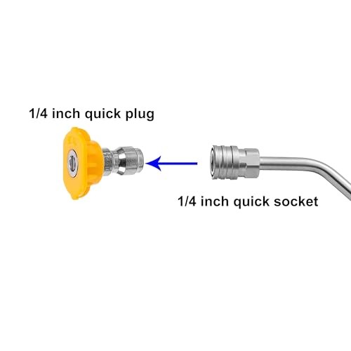 Pressure Washer Wand, 45 Degree Curved High Pressure Power Washer 15 Inch