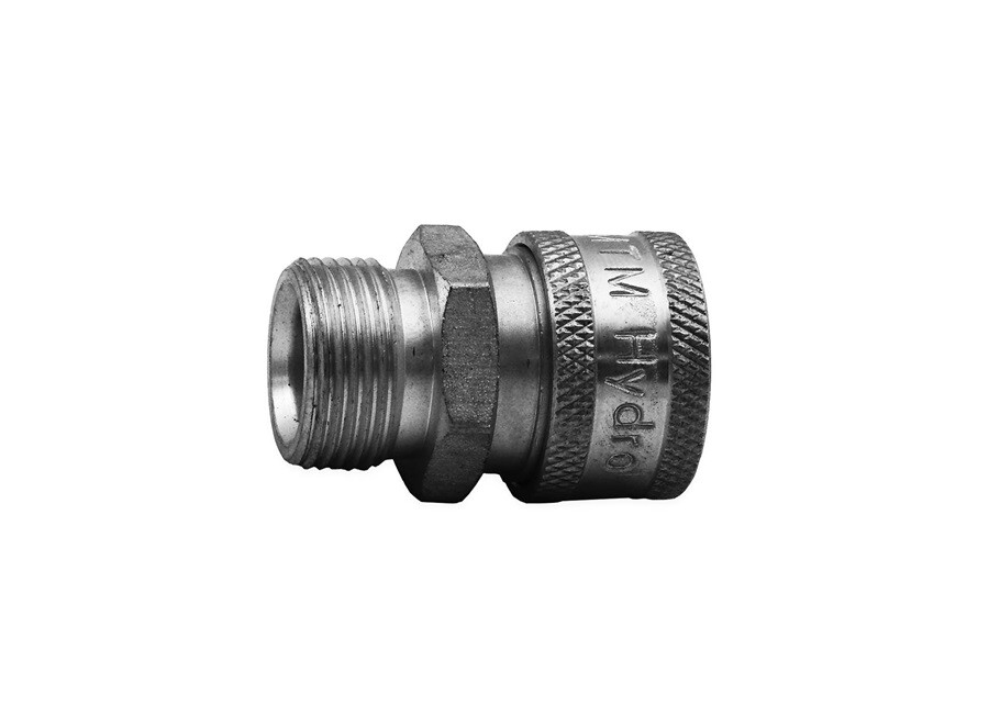 MTM Hydro – 24.5022 – COUPLER STAINLESS STEEL 3/8 Quick Connect X M22 Male 15mm