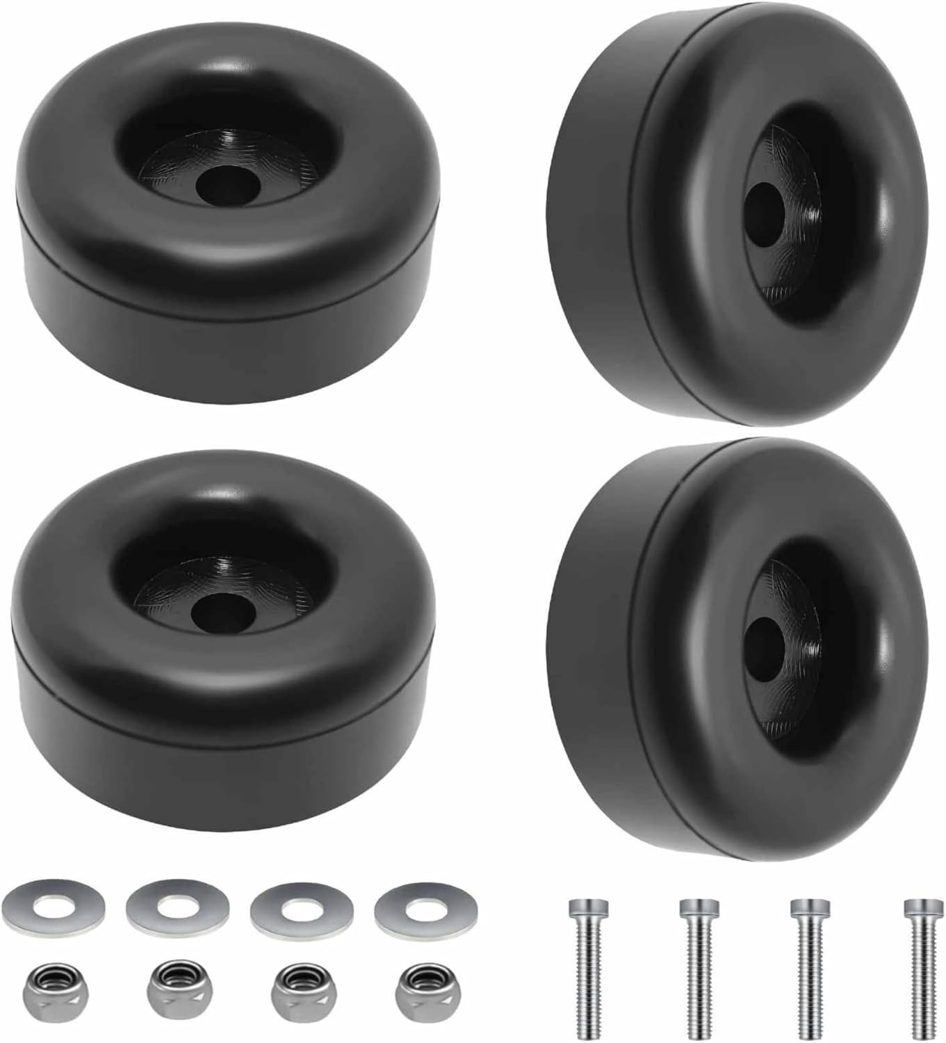 4 Pack Extreme Heavy Duty Rubber Foot Pads, 2.5 Inches Vibration Dampeners, Univ