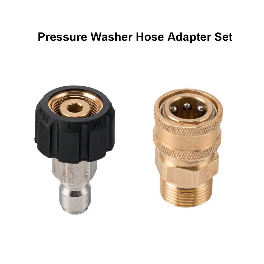 Pressure Washer Adapter Set M22-14mm Female to M22-14mm Male Quick Connect