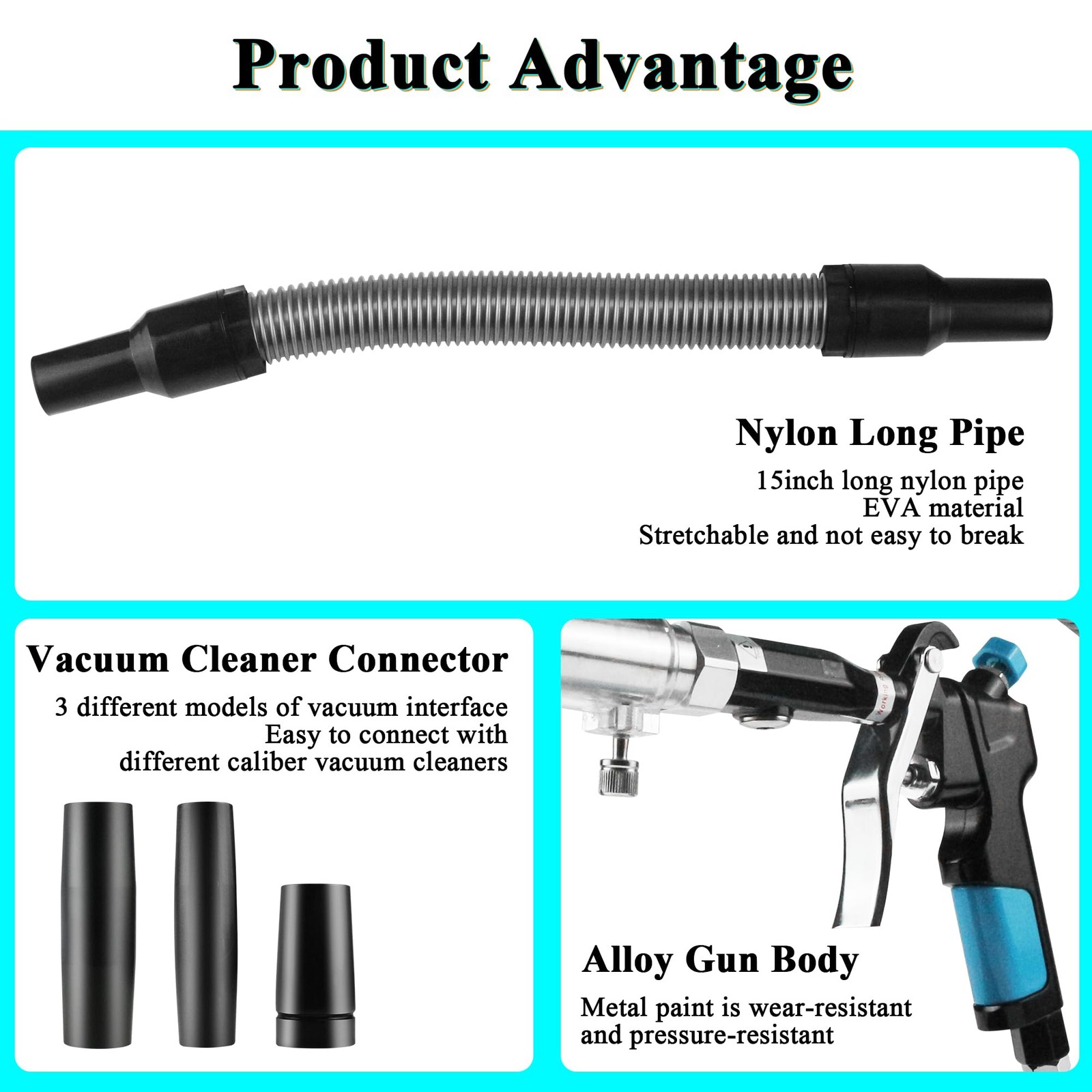 GOCCIDA 2IN1 Car Interior Detailing Air Blow Gun & vacunm Gun with Adjustable…