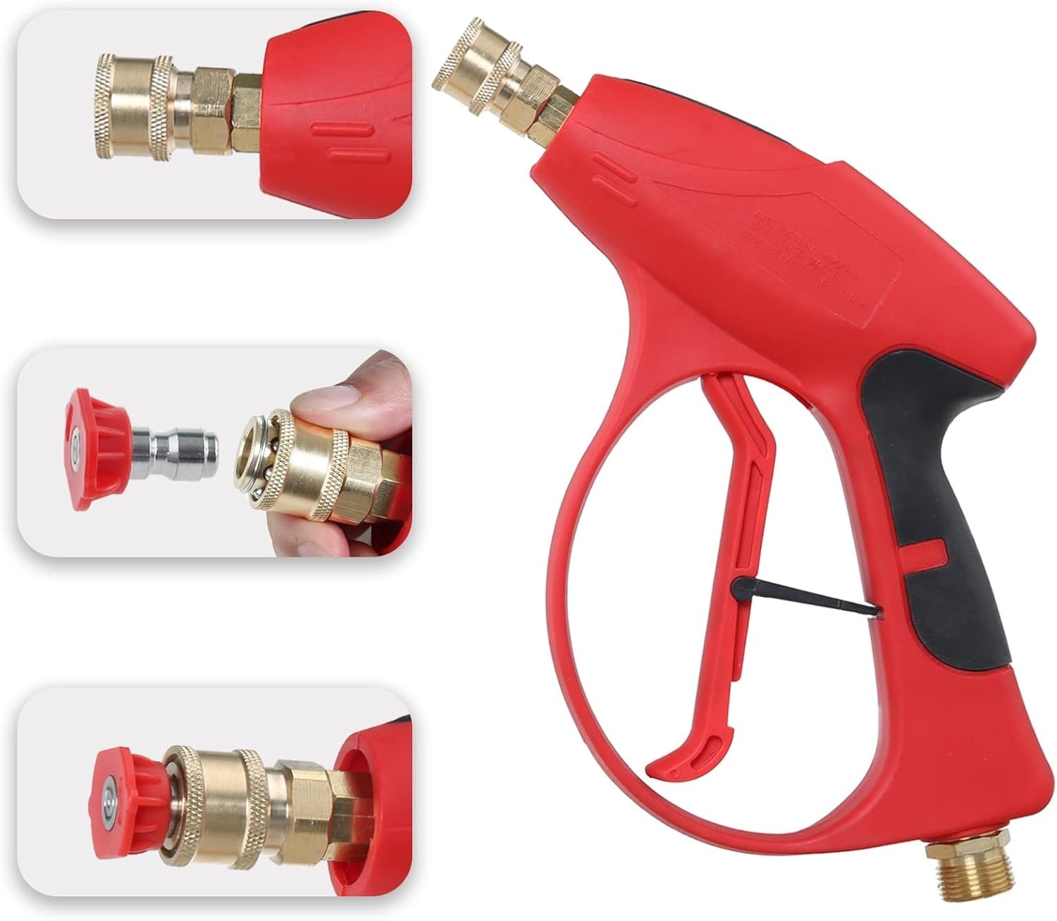 3000 PSI High Pressure Washer Gun with Extension Wand and Safety Locking Feature