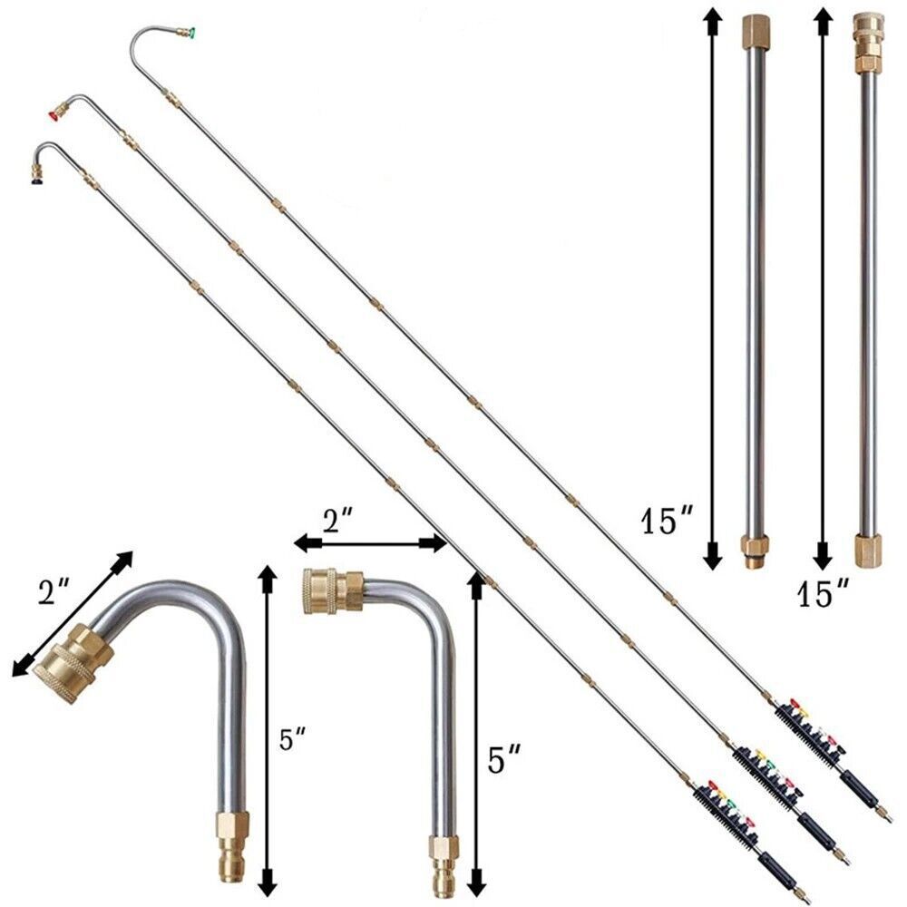 4000PSI Pressure Washer Extension Wand Power Lance Spray Gun Nozzle 1/4″ Connect
