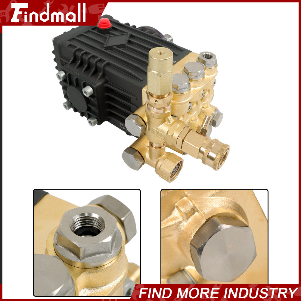 Findmall Pressure Power Washer Pump 24mm Solid Shaft 3600 PSI 4.9GPM Belt Drive