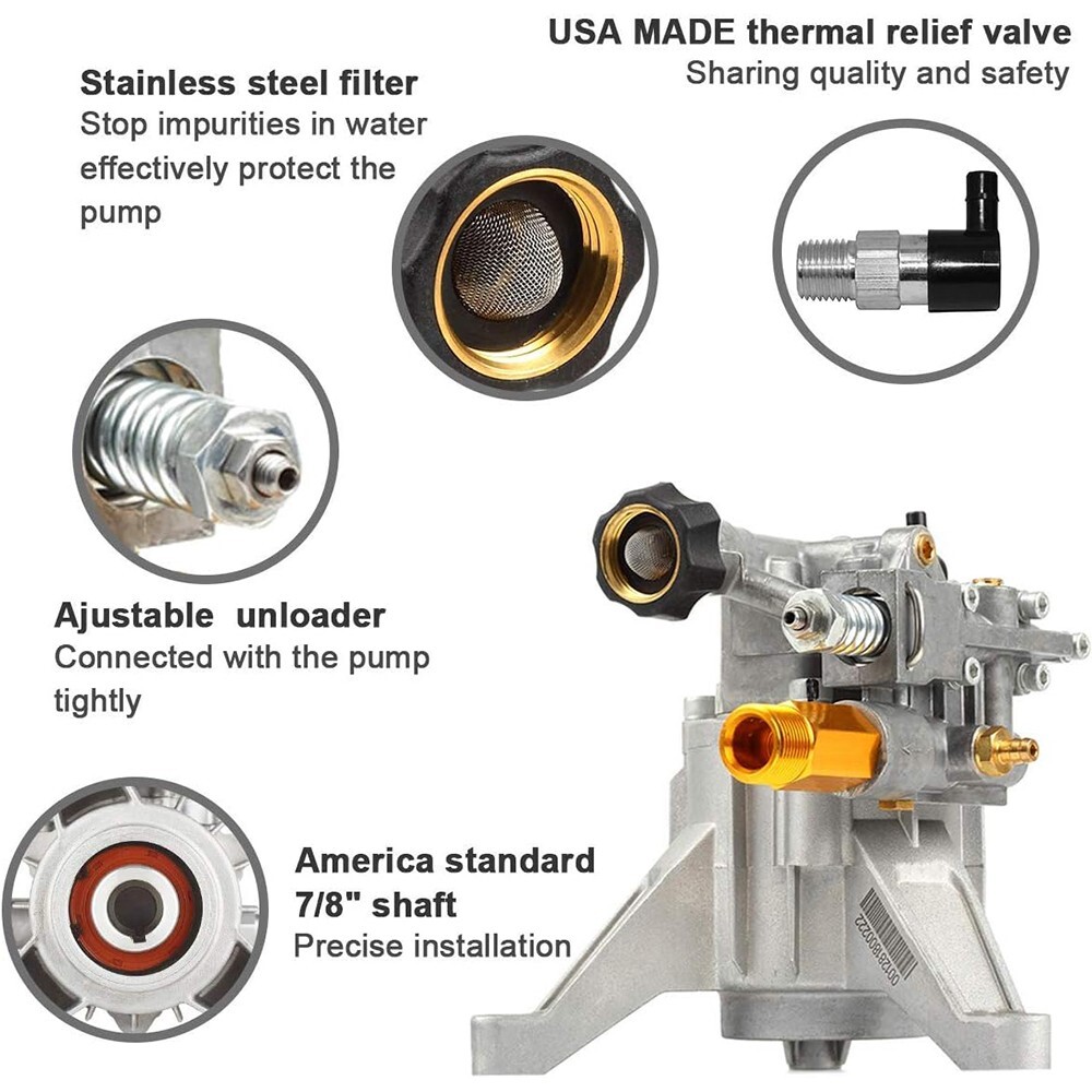 YAMATIC 7/8″ Shaft Vertical Pressure Washer Pump 3000 PSI 2.5 GPM