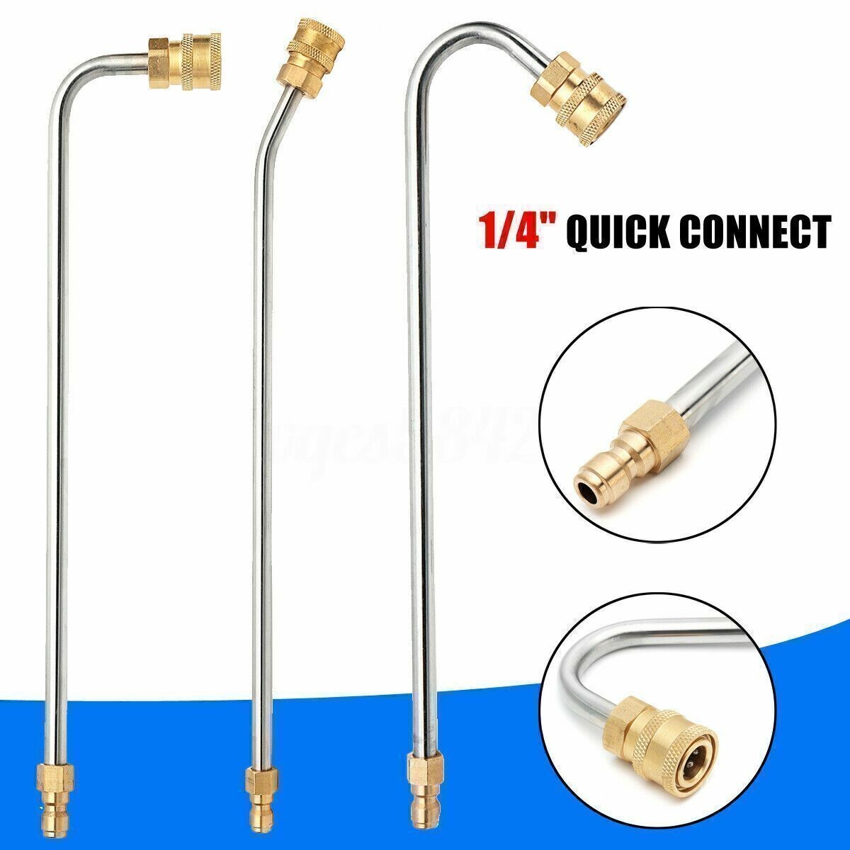 High Pressure Washer Gutter Cleaner Rod Nozzle For Lance Wand 1/4″ Quick Connect