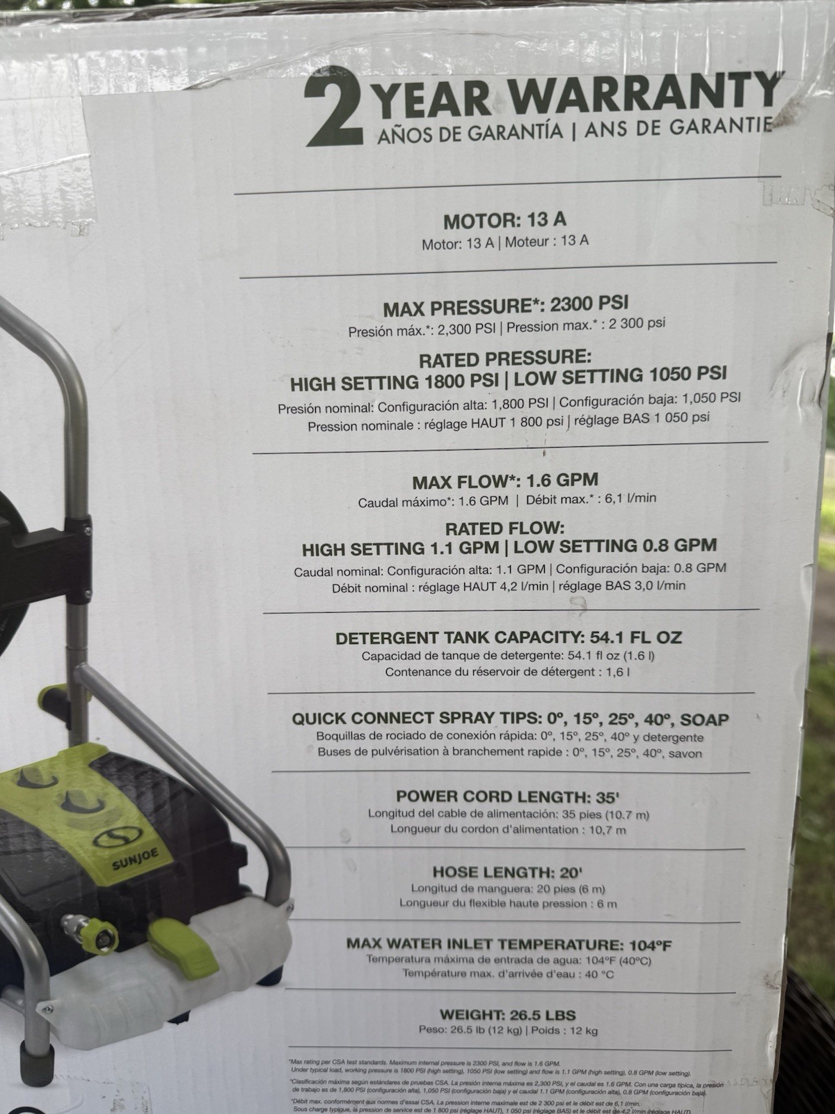 Sun Joe SPX4004-MAX 2300 PSI Electric Pressure Washer