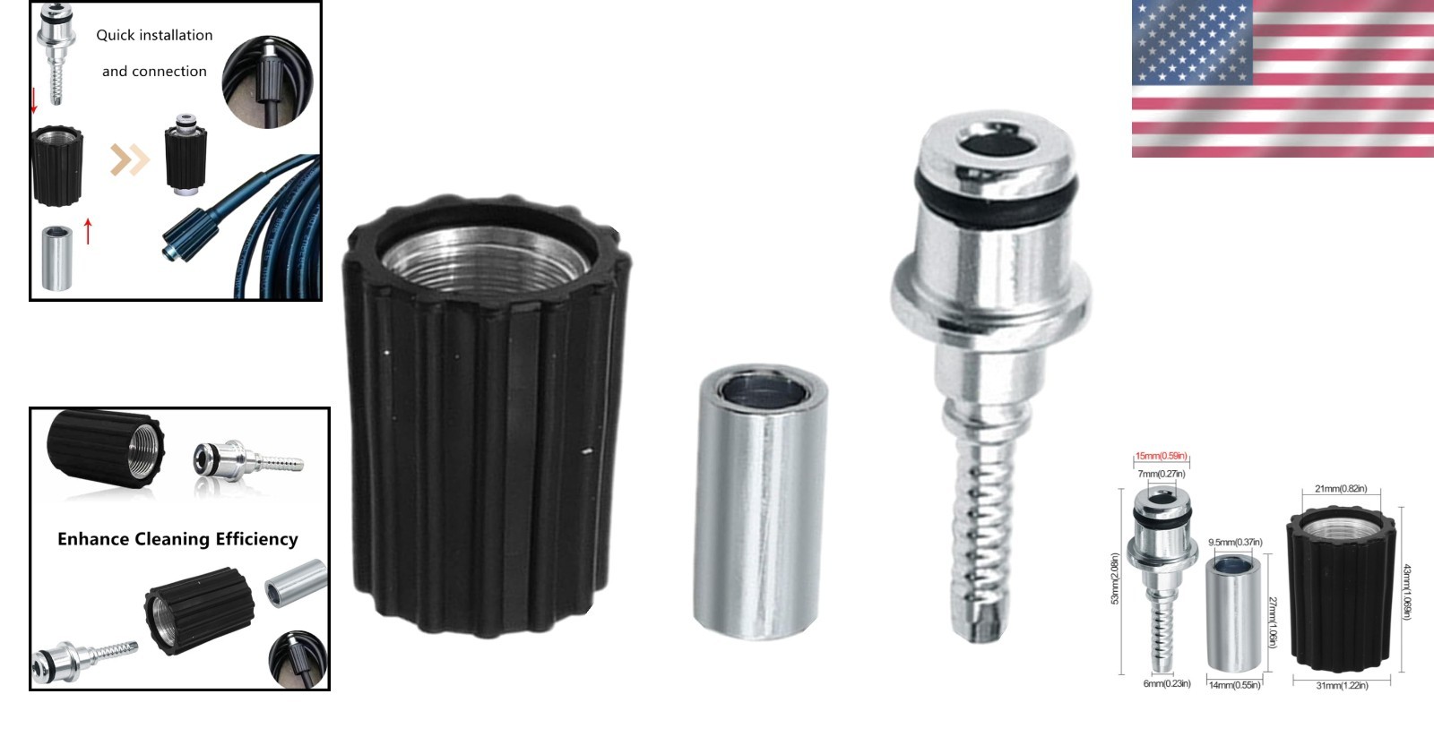 High Pressure Washer Hose Repair Kit, Hose Washers Insert Fittings Car Washer…