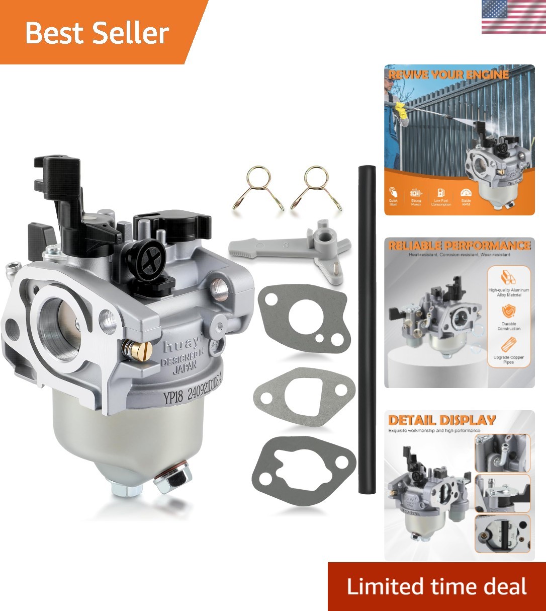 High-Quality Carburetor Kit for Powerhorse 750143 Pressure Washer – Easy Fit!