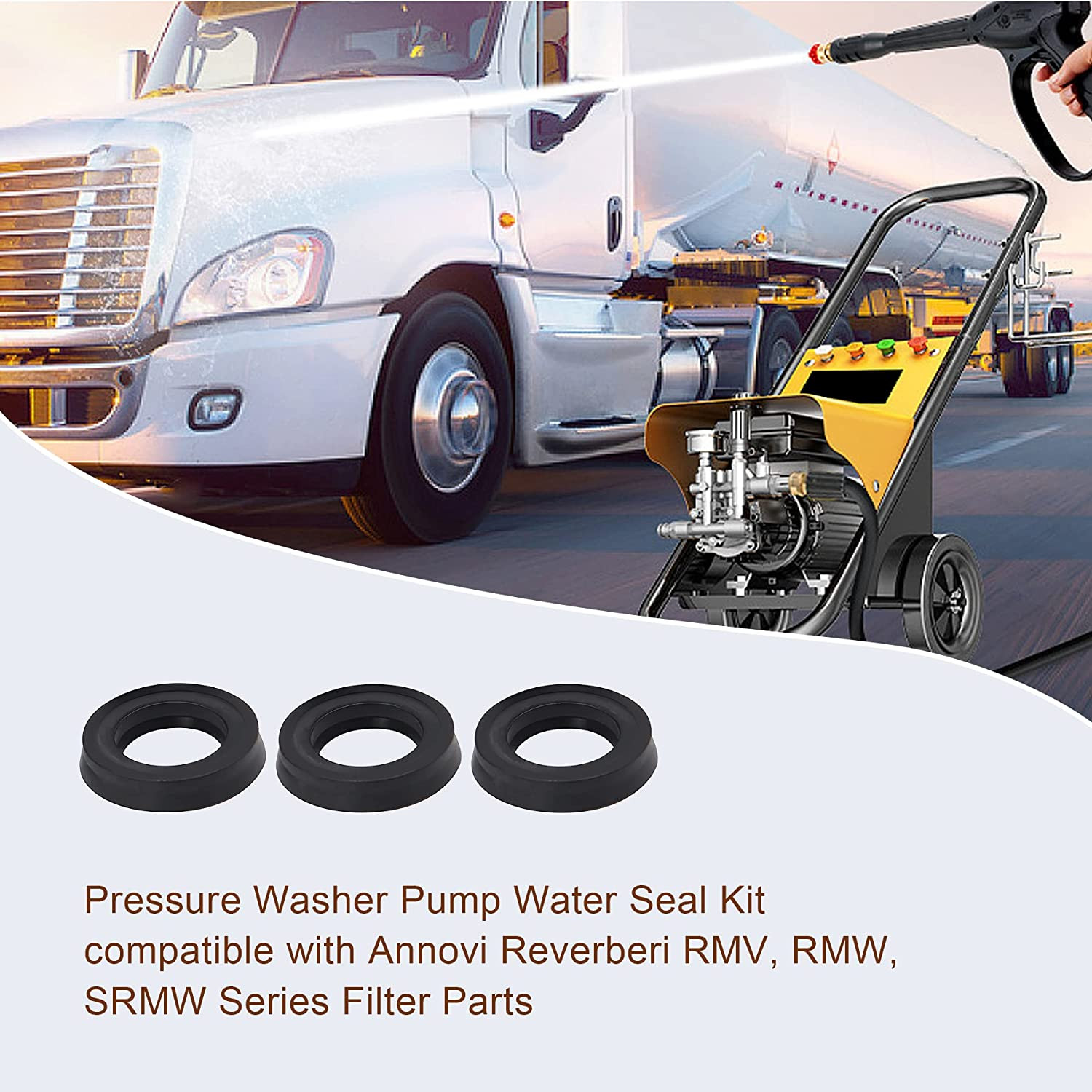 Pump Repair Seal Kit 3pcs for RMW2G24 SRMW2.2G26 42122 RMW2G20 RMW2G23B RMV2G23B