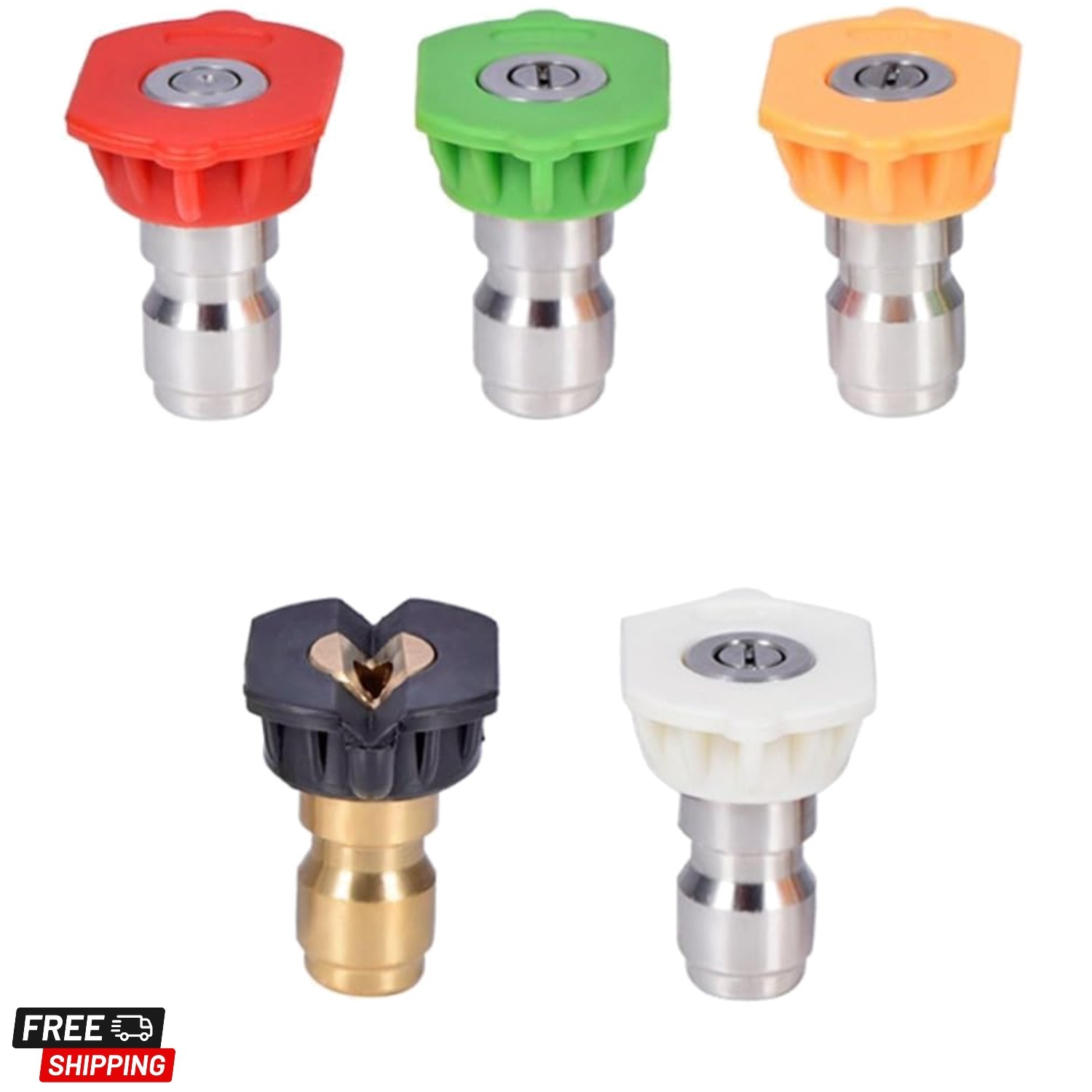 Pressure Washer Nozzle Tips Multiple Degrees, 1/4 INCH 2.5 GPM | 1/4 Inch Pow…