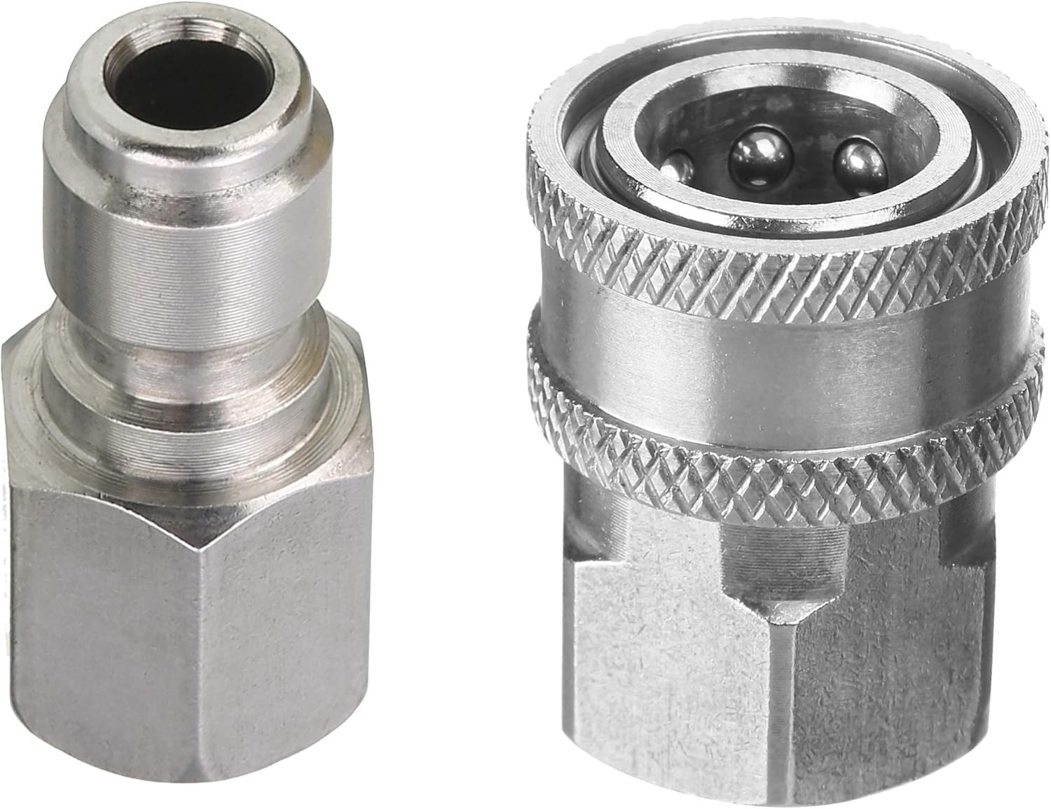 Pressure Washer Adapter Set, 3/8 Inch Quick Connect Kit, Female Fitting, Stai…