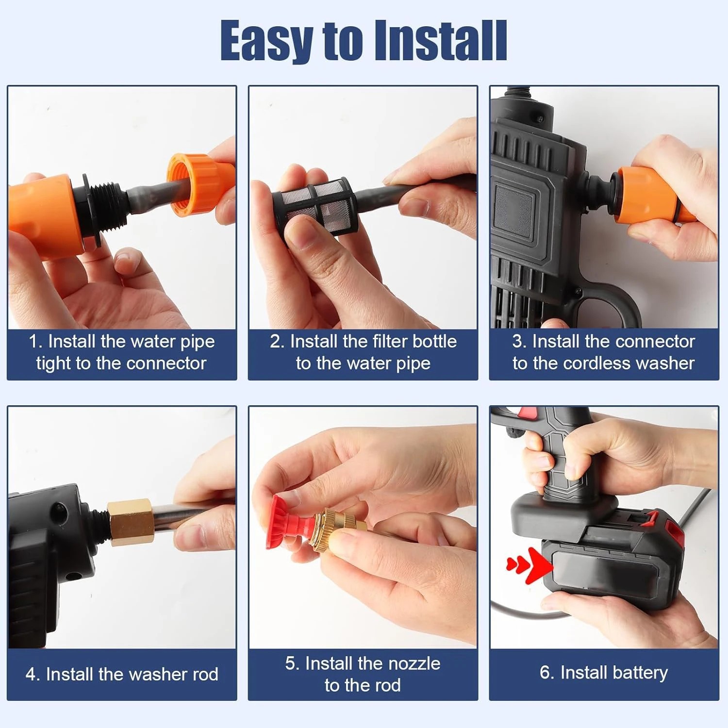 High Pressure Car Washer Spray Gun for Makita 18V Battery 60BAR 300W Nozzle