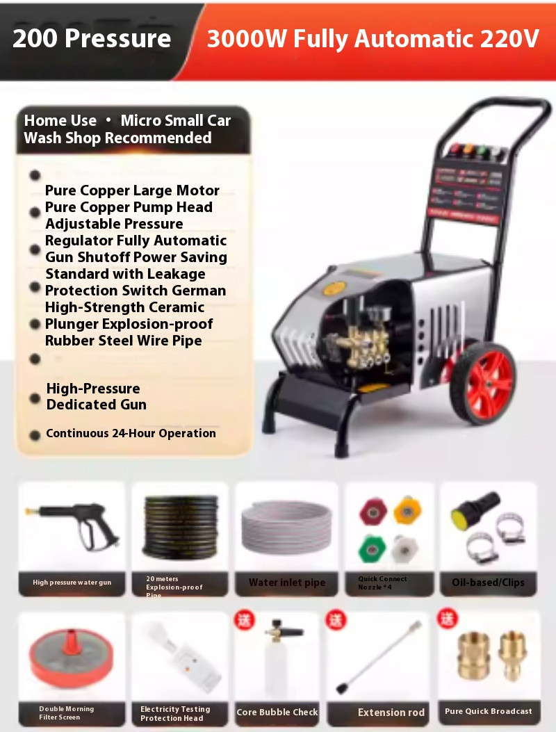 High-pressure Cleaner 2.2 KW Electric Power Suitable for Repair Shops