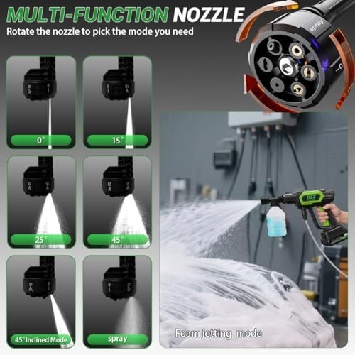 Cordless Portable Washer for Battery, 1000 PSI Portable Handheld Wash