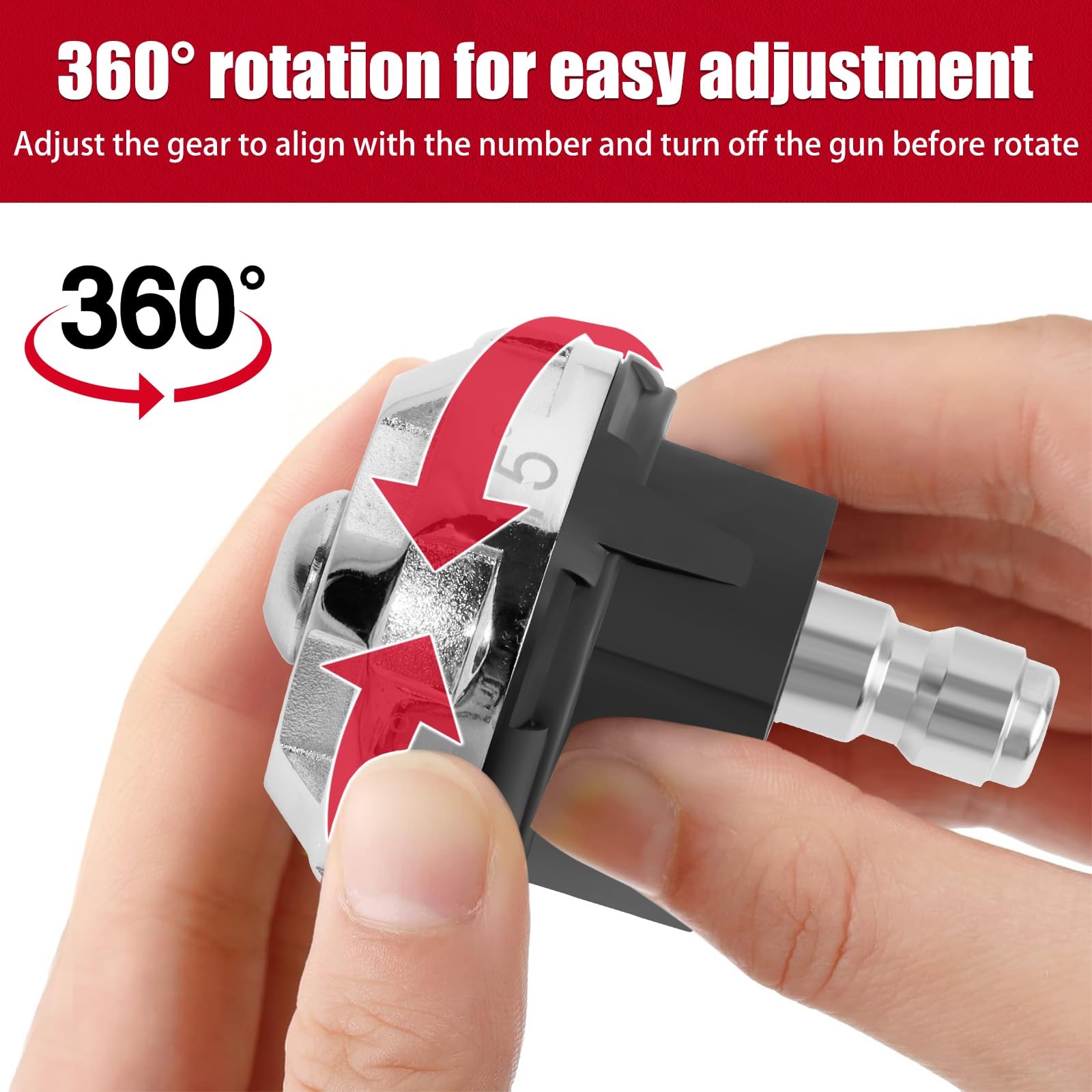 Pressure Washer Nozzle Tips 6In1 1/4 In Quick Connector 4000PSI 3.0 Orifice