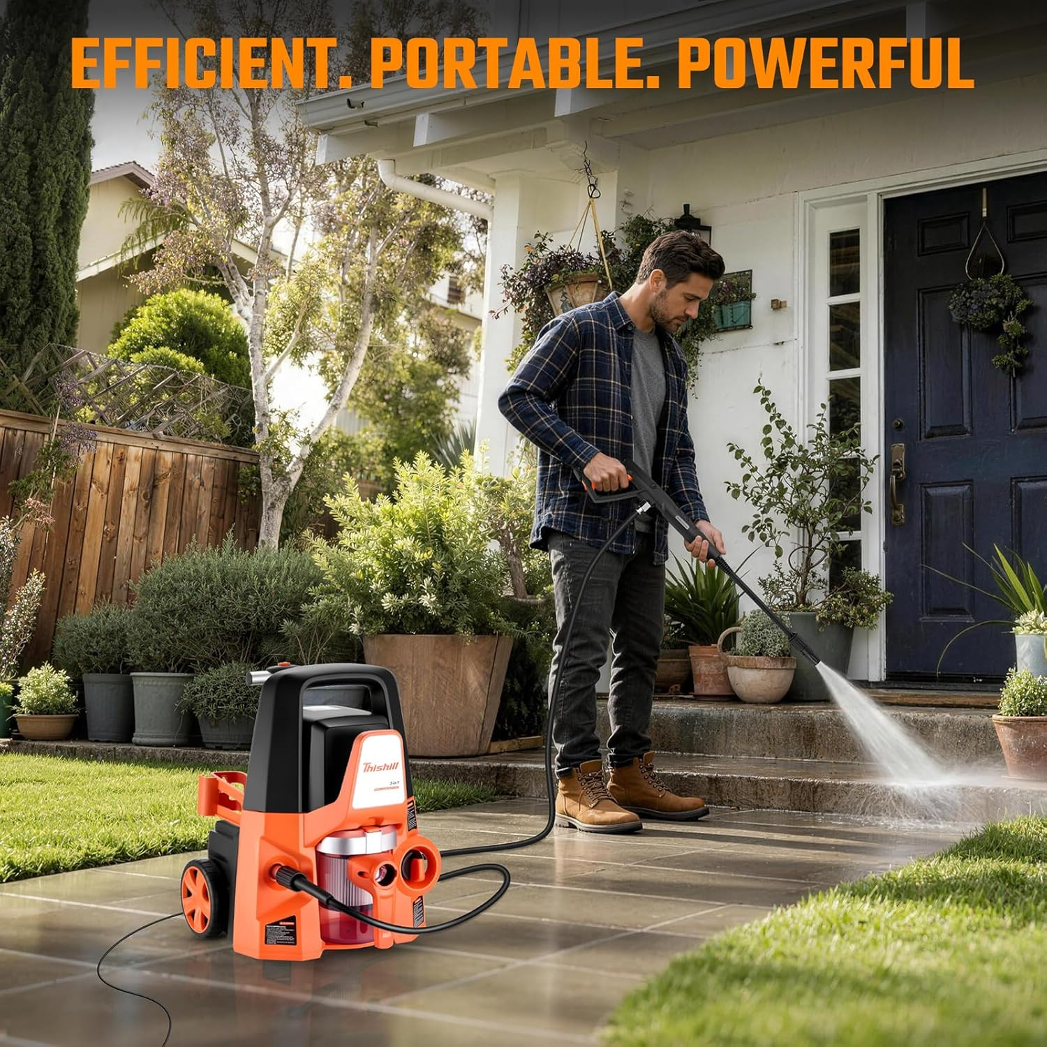 4-In-1 Pressure Washer and Wet/Dry Vacuum, 2800 PSI Max 1.7 GPM Electric Power W