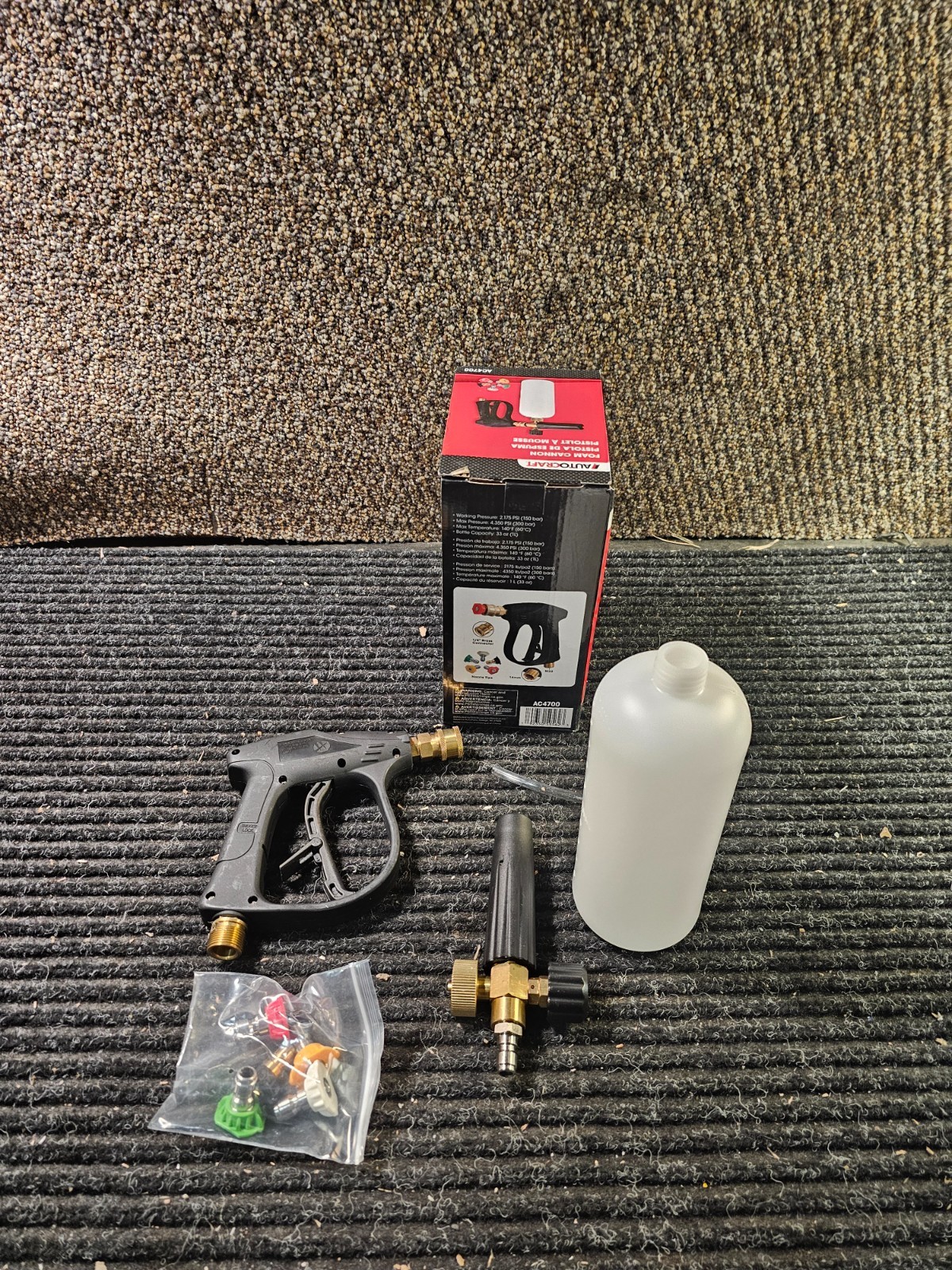 AutoCraft AC4700 Pressure Washer Gun w/ Foam Cannon Rated upto 4,350PSI(300 bar)