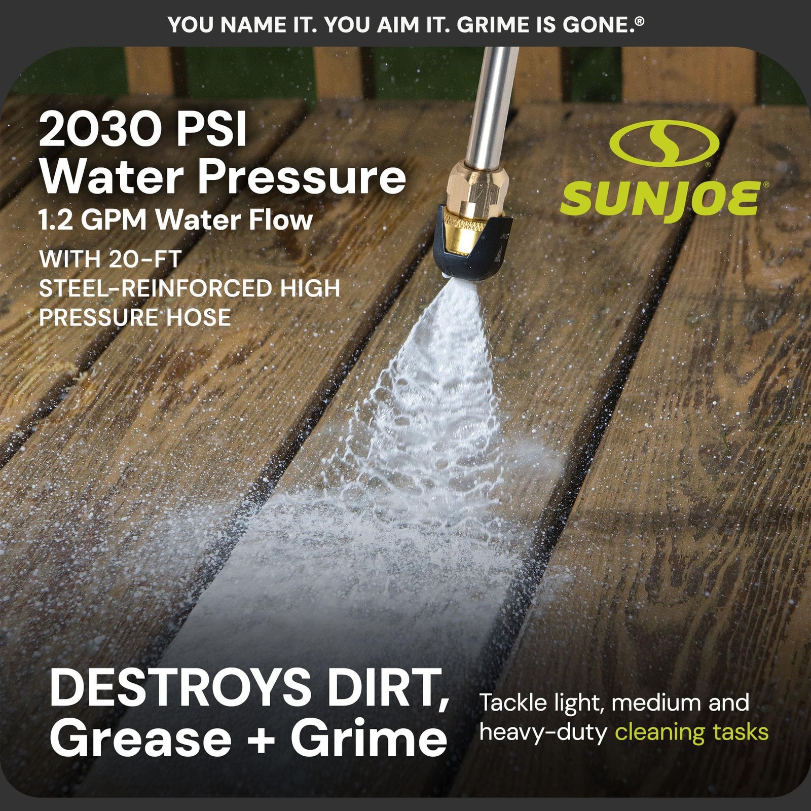 Sun Joe Electric Pressure Power Washer, Heavy-Duty 2500 Max PSI (2030 PSI PWM…