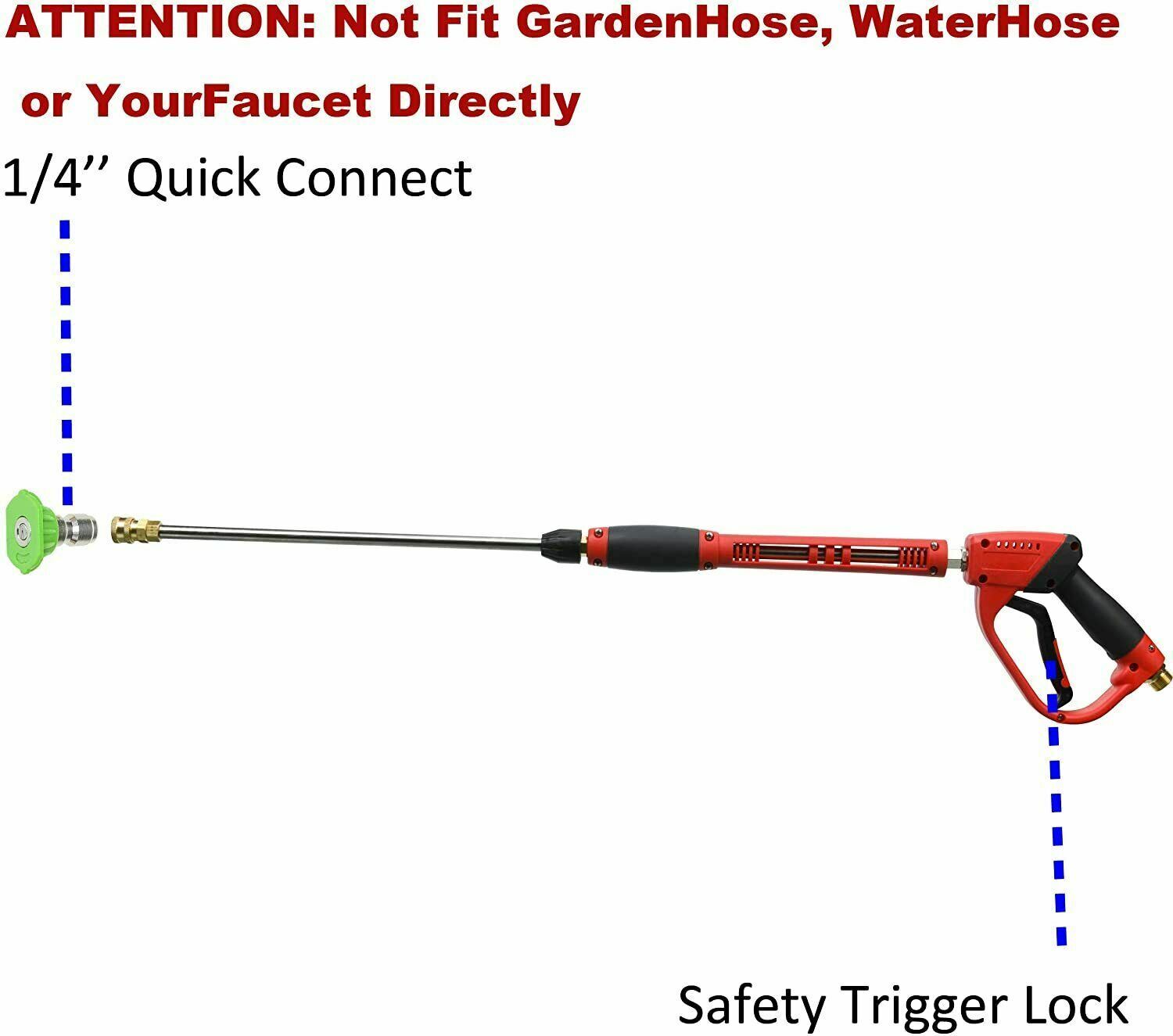 Pressure Washer Gun,Fit ps141913 ps141955 3300psi be 2700 Ryobi2000 psi 2450 psi