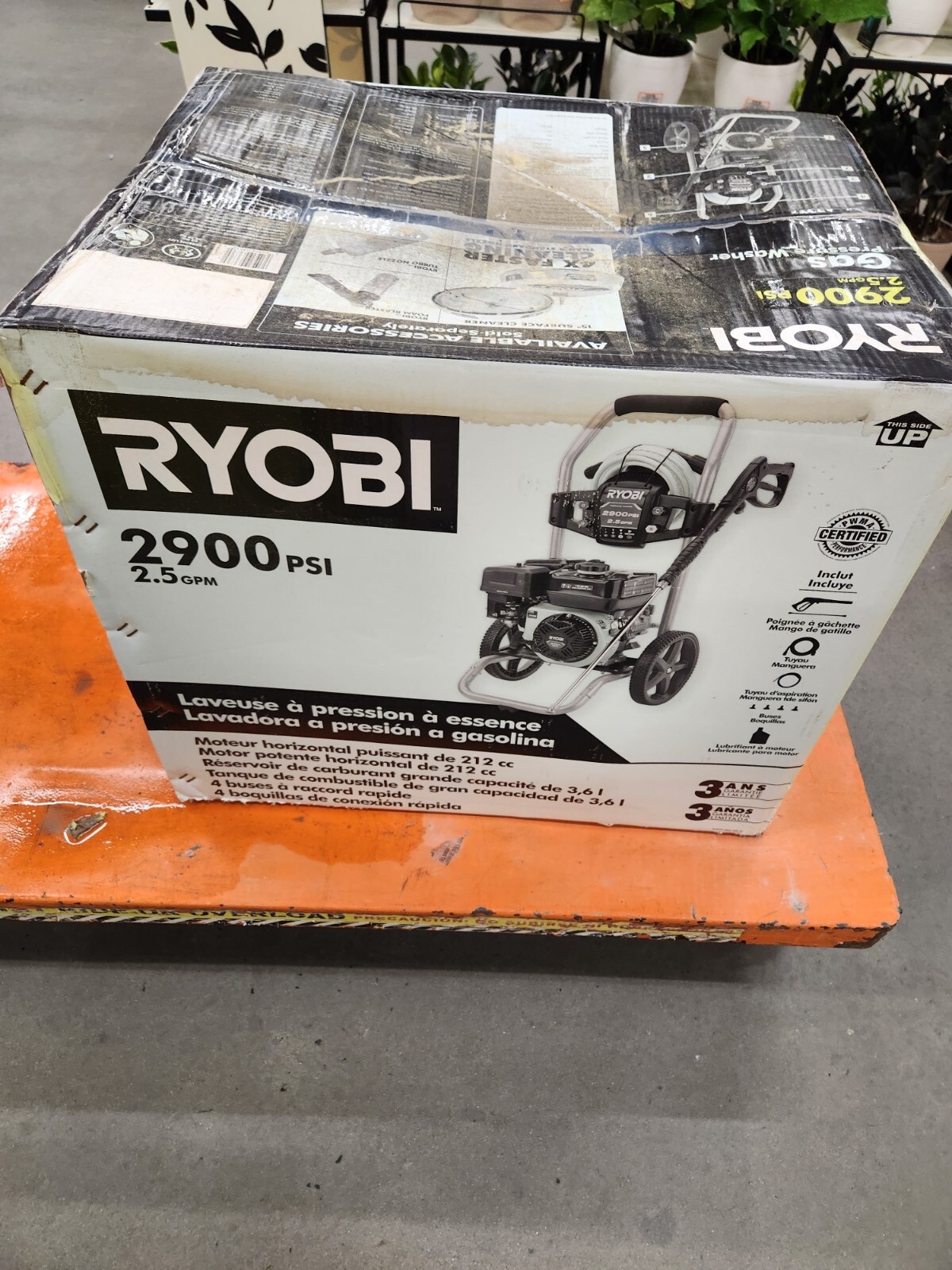 Ryobi RY802925VNM 2,900 PSI 2.5 GPM Cold Water Gas Pressure Washer