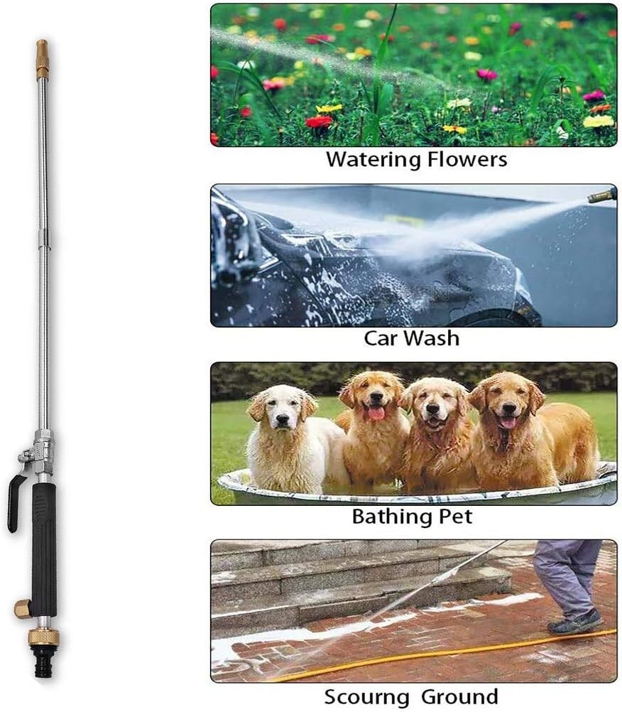 Compact High Pressure Washer with 39″ Extendable Wand Perfect for Cars & Patios