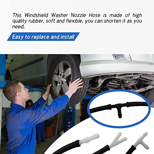 Windshield Washer Hose Kit – 4 Meter Fluid Hose with 12 Pcs – Includes 4 Hoses
