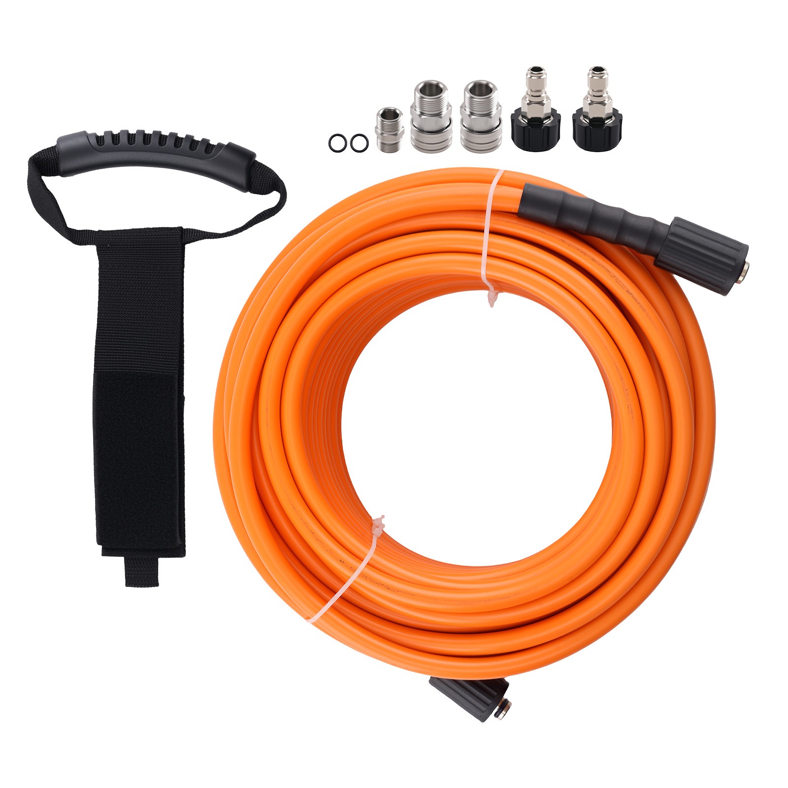 100FT High Pressure Washer Hose 5800PSI M22-14mm to 3/8″ Coupler Handheld Strap