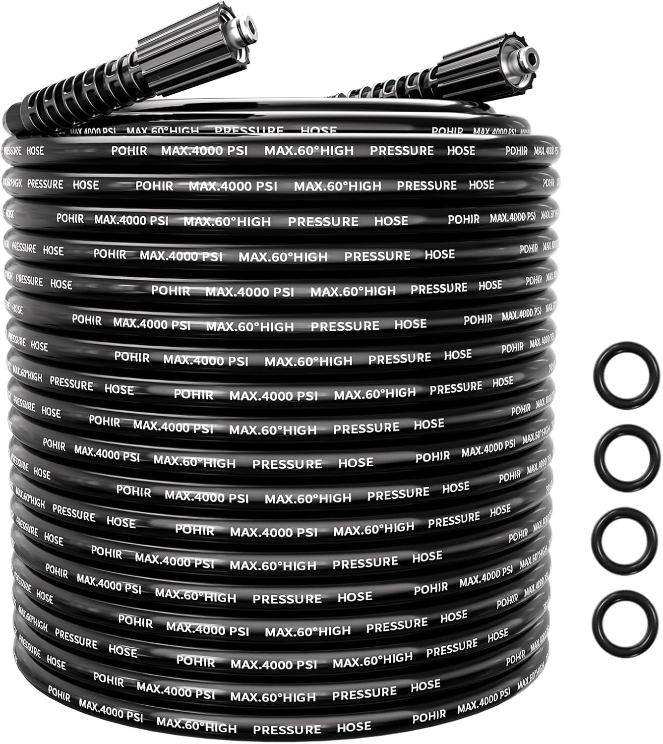 Pressure Washer Hose 100FT, Kink Resistant Power Washer Replacement Hose 1/4 …