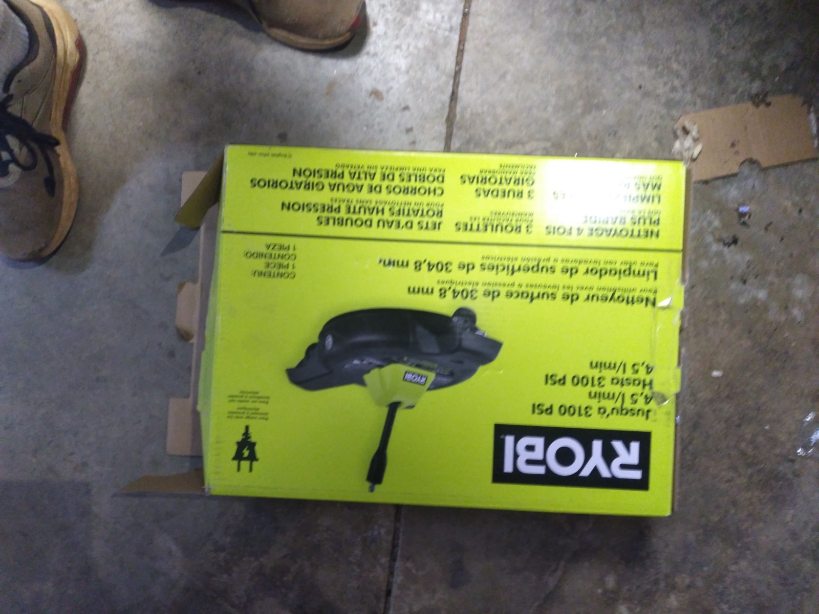 RYOBI 12 in. 3100 PSI Electric Pressure Washer Surface Cleaner w/Caster Wheels