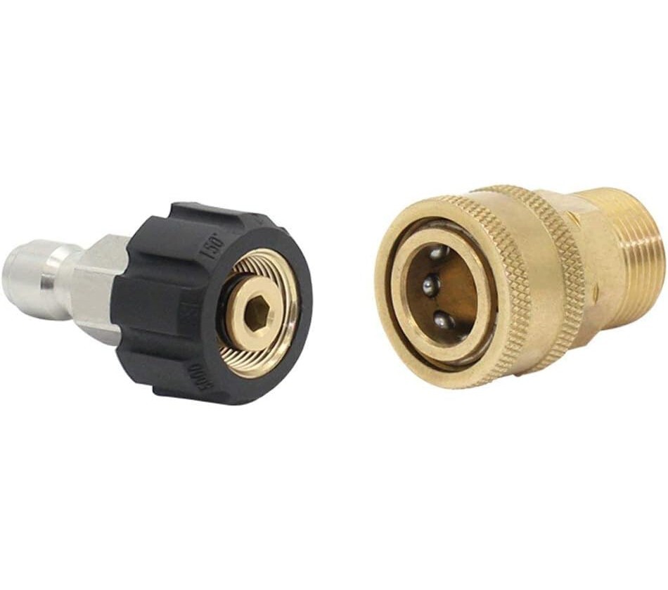 9Pc Pressure Washer Adapter Set Quick Disconnect Kit M22 Swivel to 3/8” Connect