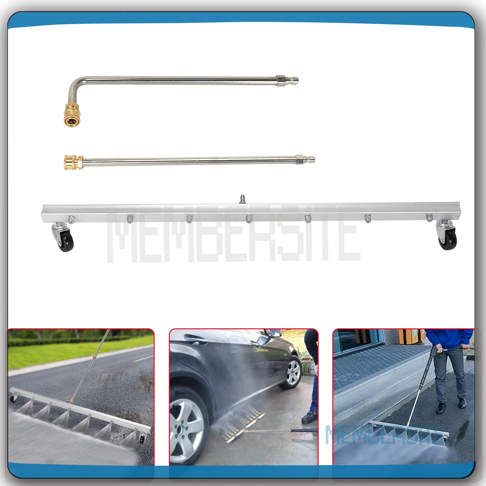 39.37″ Pressure Washer Undercarriage Cleaner Surface Car Chassis Washer 4000 PSI