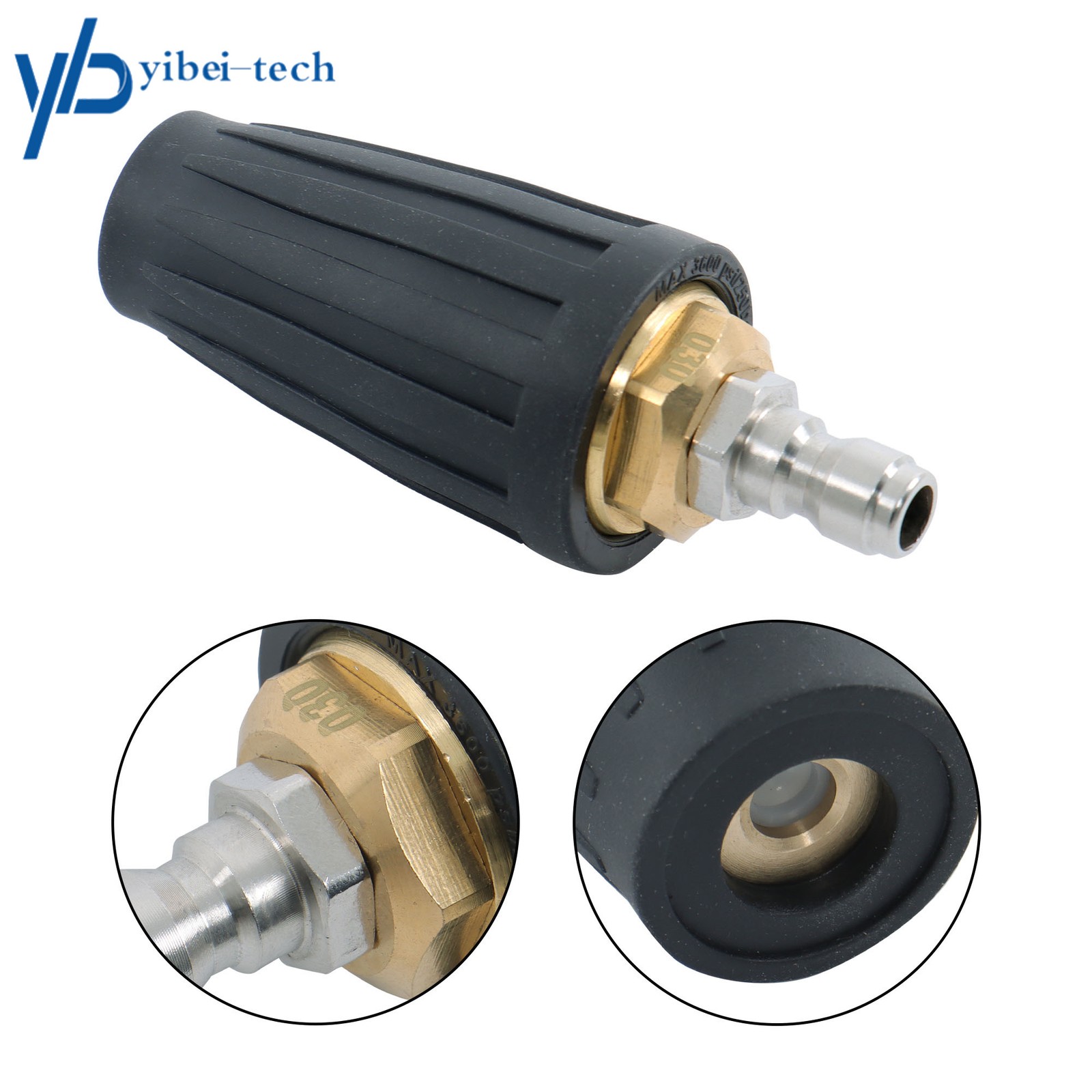 1/4 inch 3600 PSI Rotating High Pressure Turbine Nozzle Set with 5 Spray Nozzles