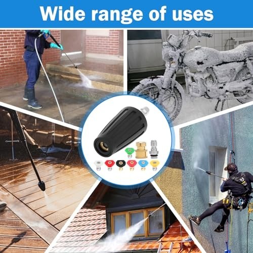 Pressure Washer Nozzle Tips Kit 1/4″ & 3/8″ Quick Connect, 5 Piece