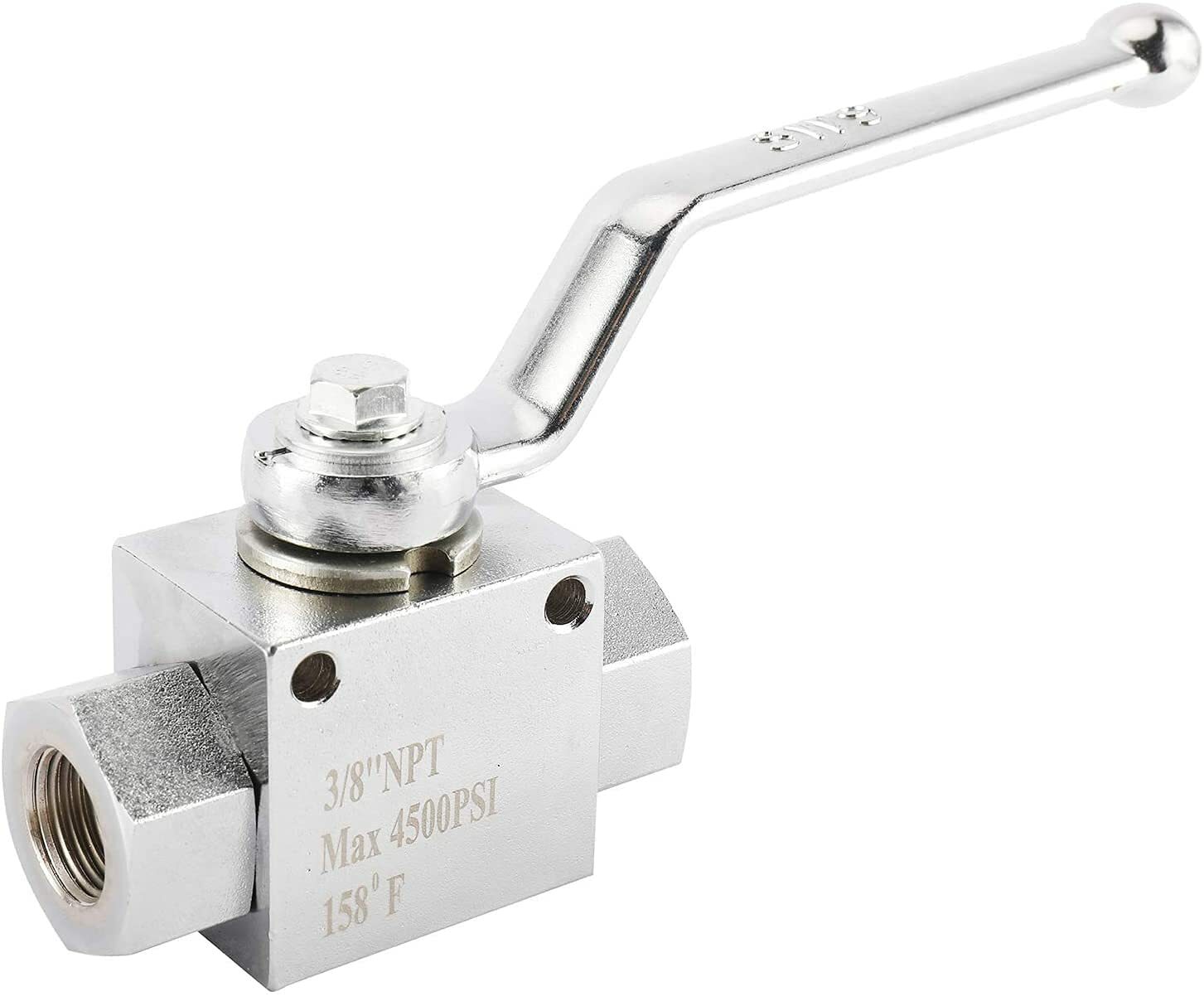 Steel High Pressure Washer Ball Valve Kit, 3/8 Inch Quick Connect 4500 PSI
