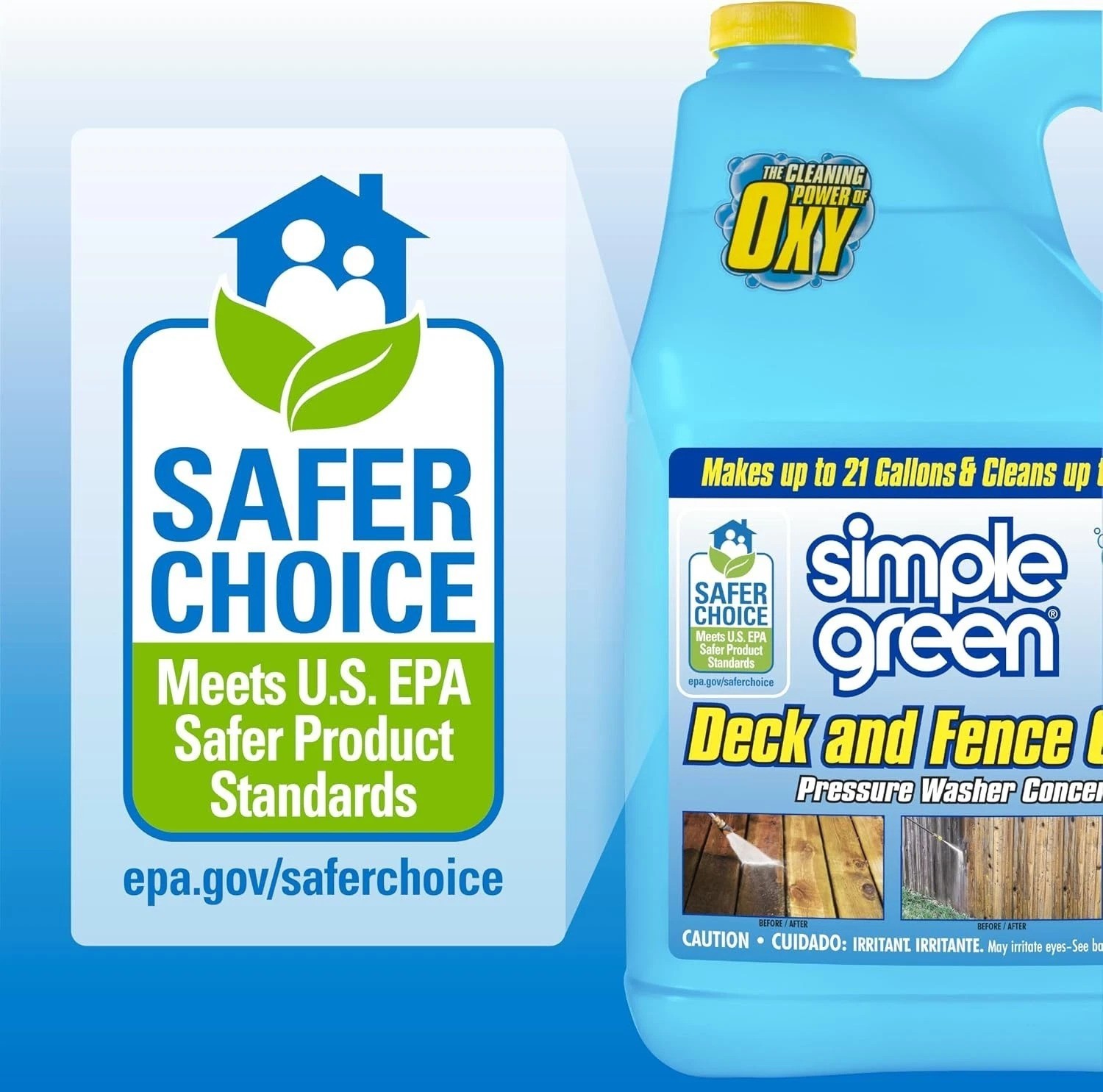 Oxy Solve Deck & Fence Cleaner – Eco-Friendly Pressure Washer Solution 128 Fl Oz