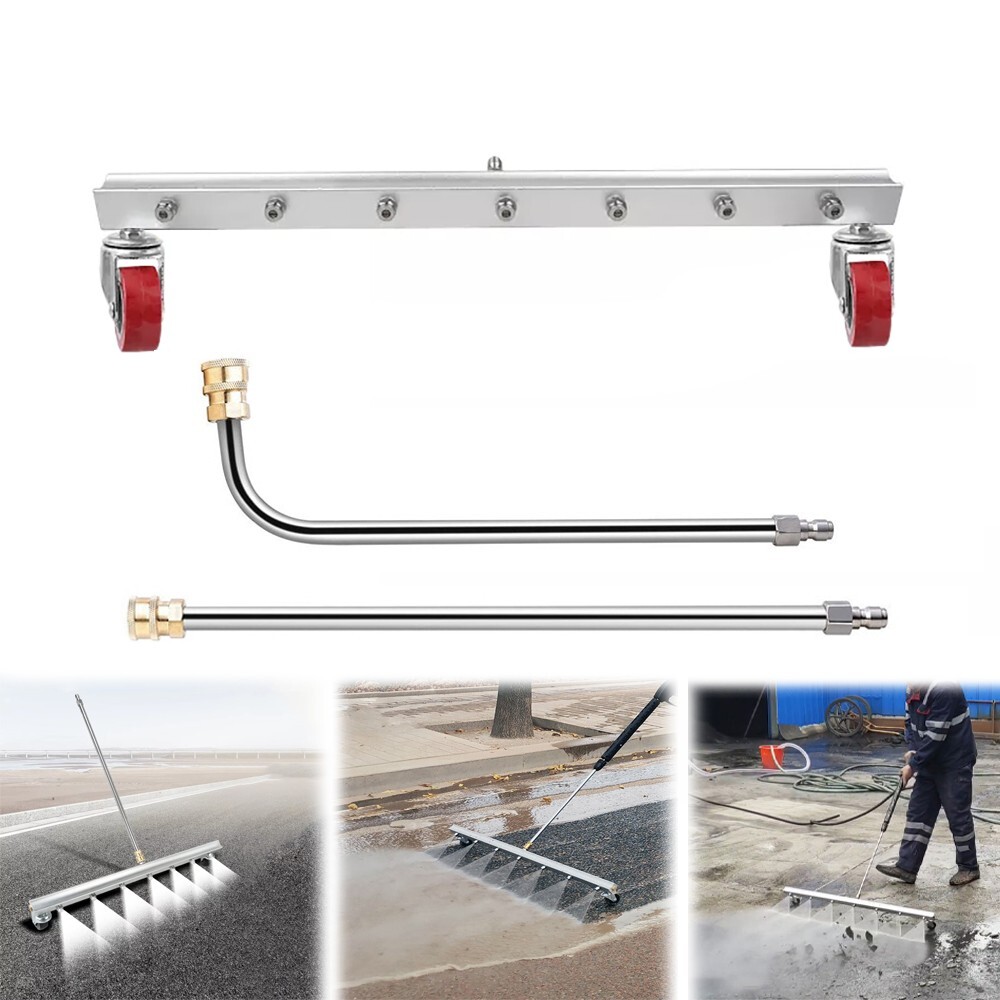 25.6″ Pressure Washer Surface Cleaner Water Broom Undercarrige Car Clean Brush