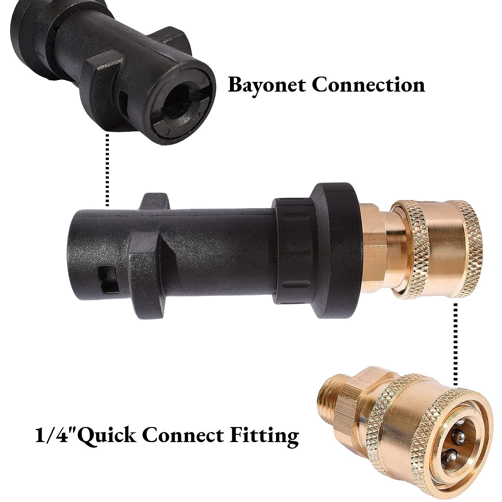 Pressure Washer Gun Adapter 1/4” Quick Connect Fitting Spray Nozzle Tips Set…