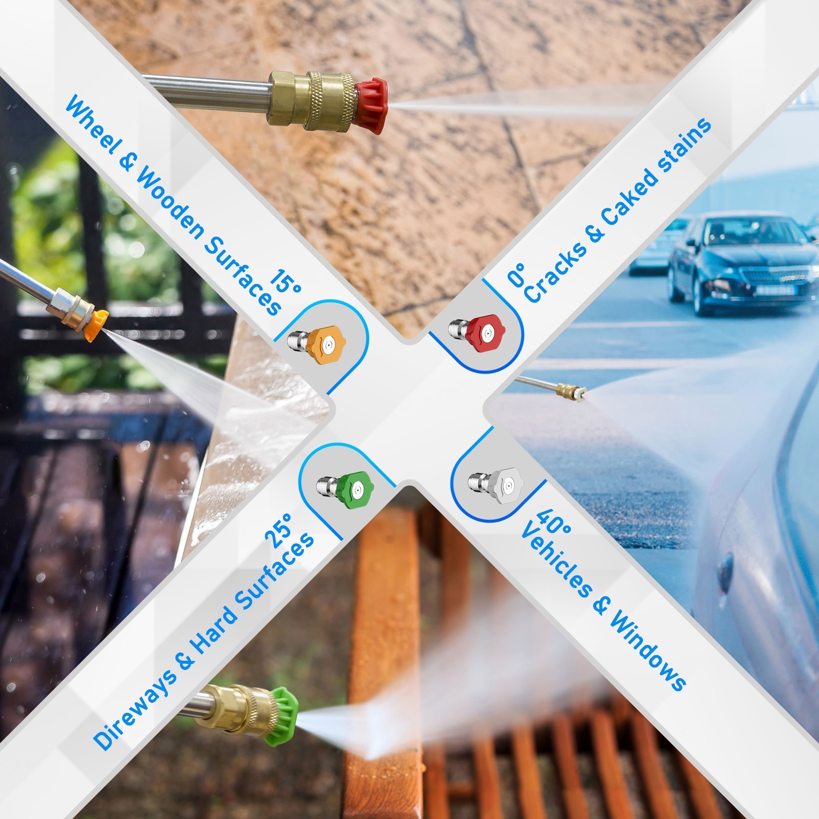 Pressure Washer 4200PSI 2.5GPM, Foam Cannon, Steel Lance, for Garden Cleaning