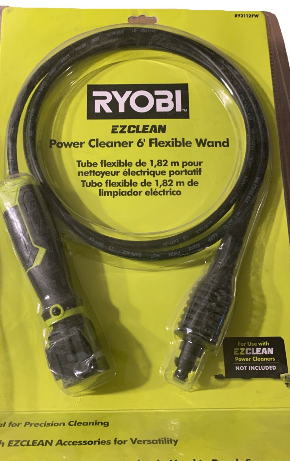 RYOBI RY3112FW EZCLEAN POWER CLEANER 6′ FLEXIBLE WAND ~NEW~
