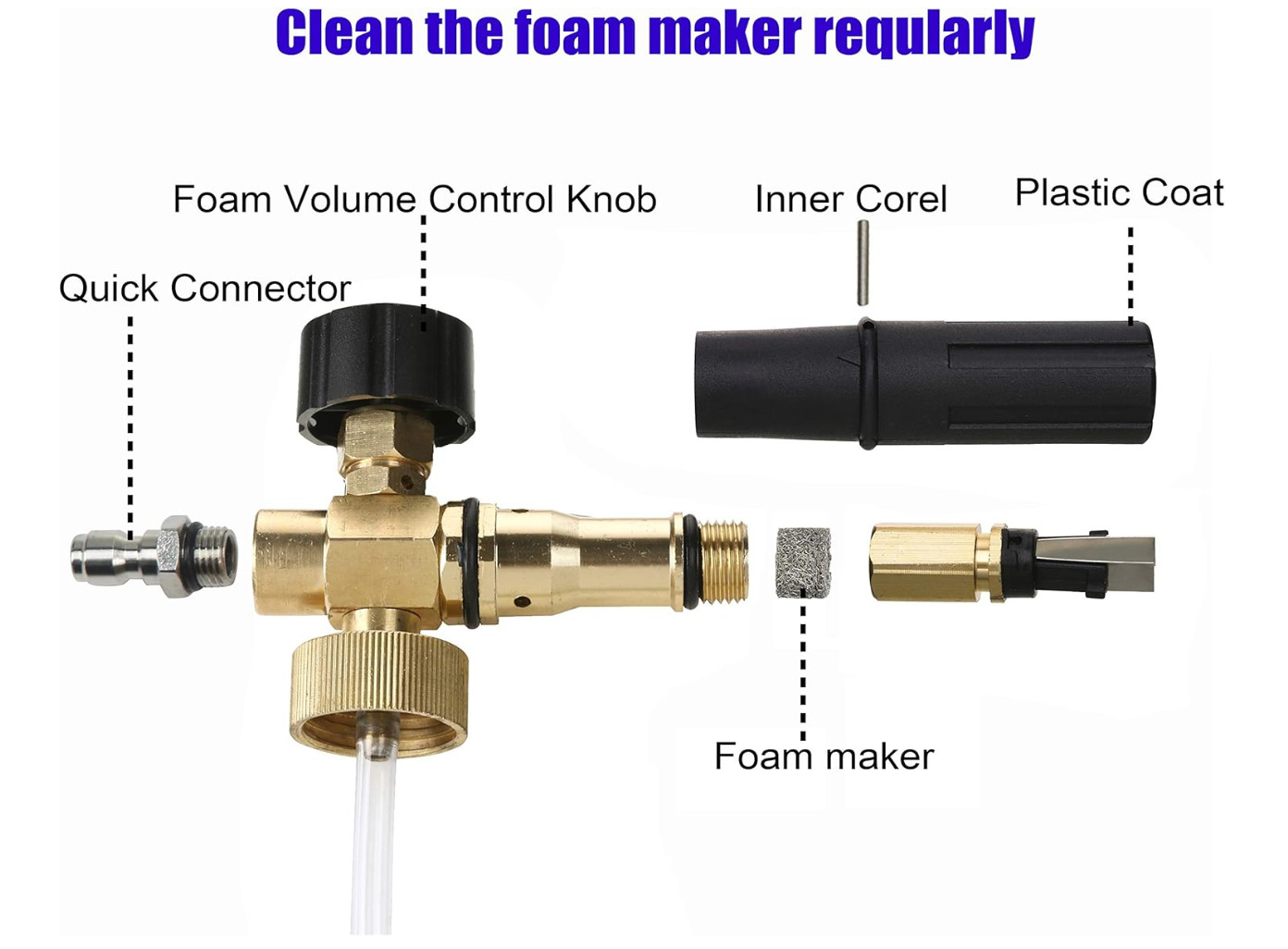 Tool Daily Foam Cannon with 1/4 Inch Quick Connector, 1 Liter, 5 Pressure Washer
