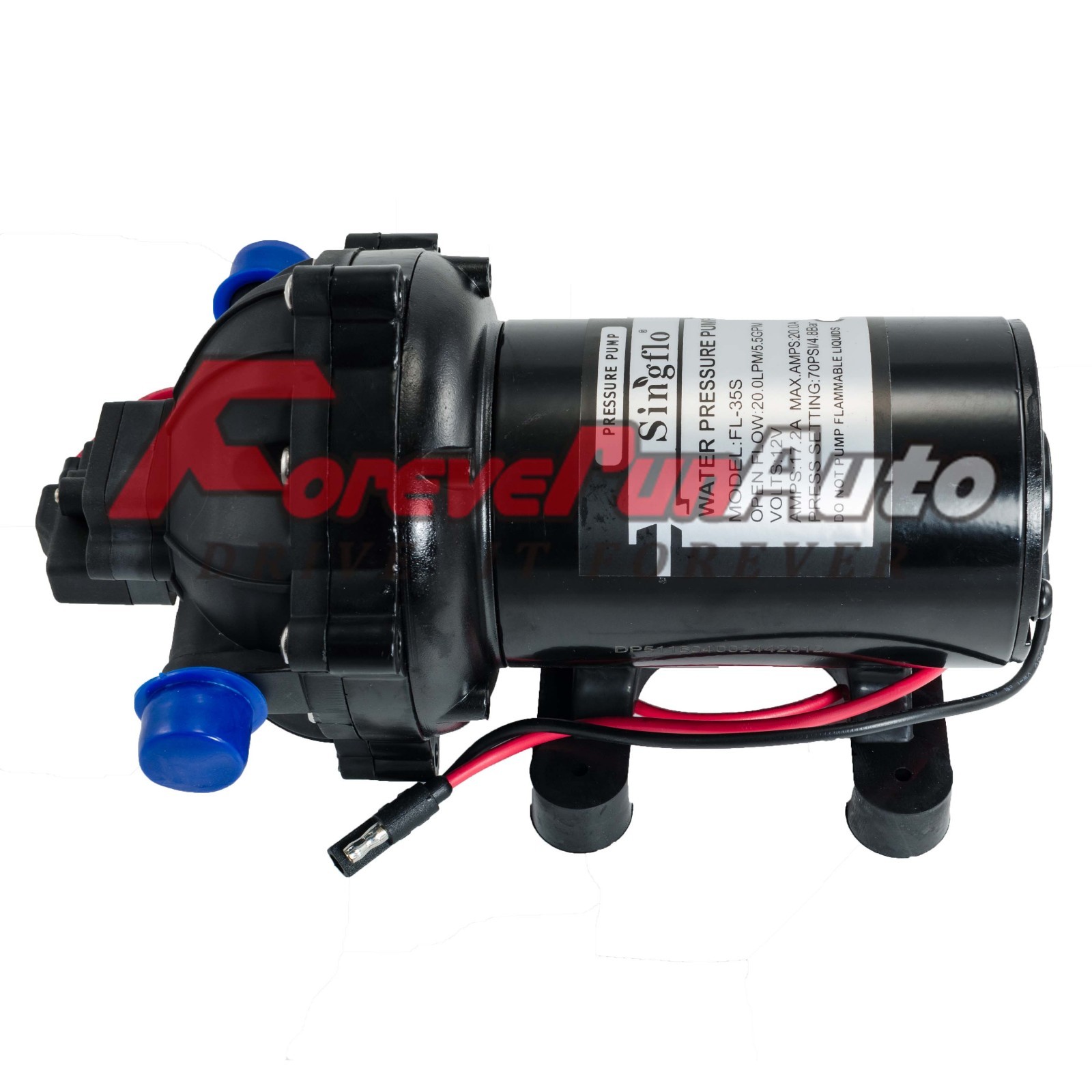 High Pressure Marine Water Pump Lawn Sprayers Boats RV’s 12V DC 60PSI 5.0 GPM