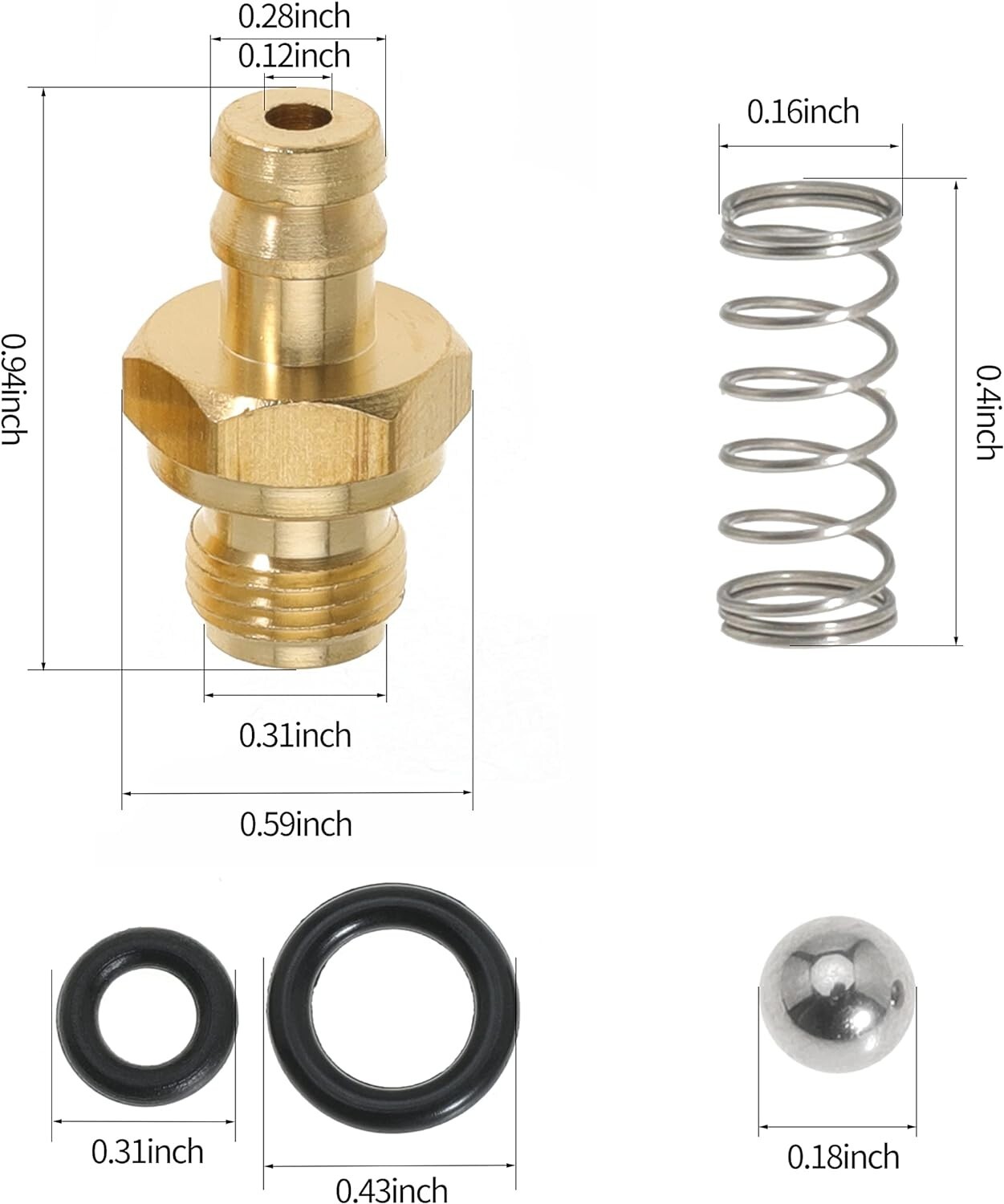 Pressure Washer Chemical Soap Injector Kit Fit Briggs&Stratton Replaces 190593GS