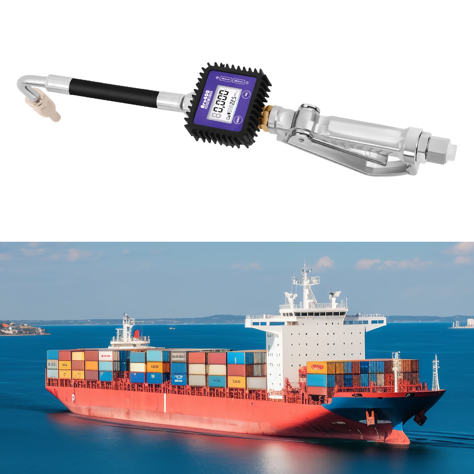 Digital Oil Control Valve Meter Nozzle Pneumatic Oil Gun with 1/2in NPT Inlet
