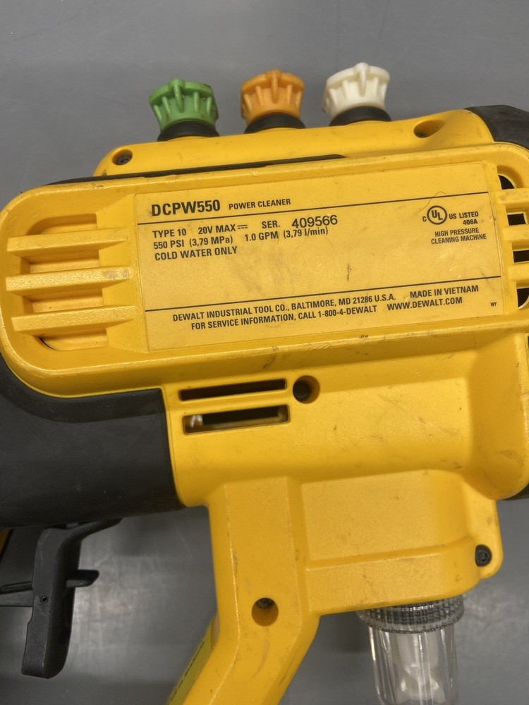 DEWALT DCPW550 Cold Water Pressure Washer (Tool Only)