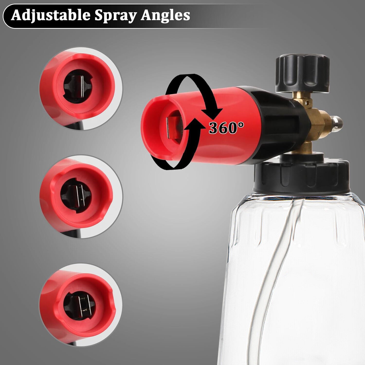 Snow Foam Washer Gun Car Wash Soap Lance 1/4″ Cannon Spray Pressure Jet Bottle