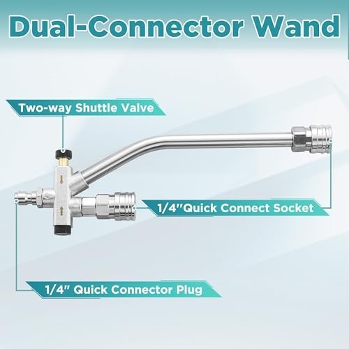 Pressure Washer Foam Gun Kit – Dual Connector, 4000 PSI, 1.5L Foam Cannon, Car W
