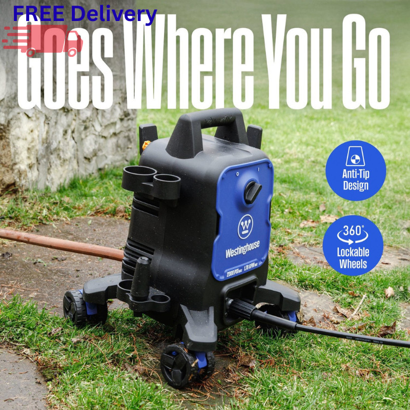Westinghouse Electric Pressure Washer 2300 PSI 1.76 GPM 4-Wheel Compact Power