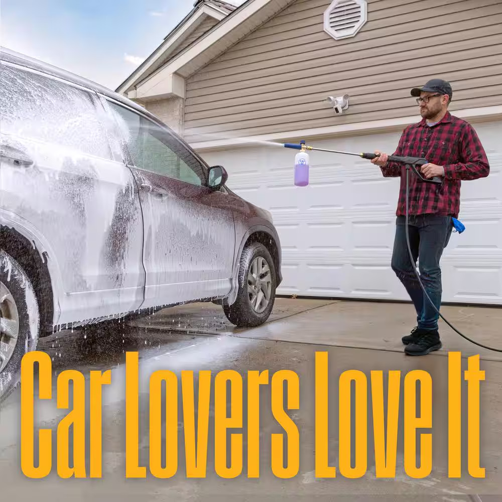 Auto Pressure Washer Accessory Kit, Auto Foam Cannon with Microfiber Wash Mitt a