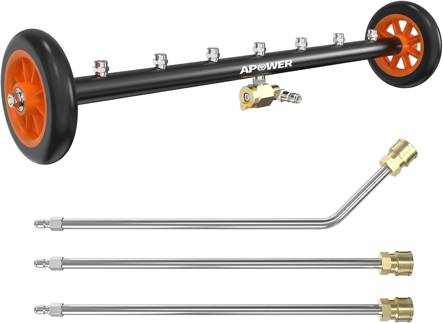 24″ Undercarriage Pressure Washer Attachment with Extension Wand, 4000 PSI